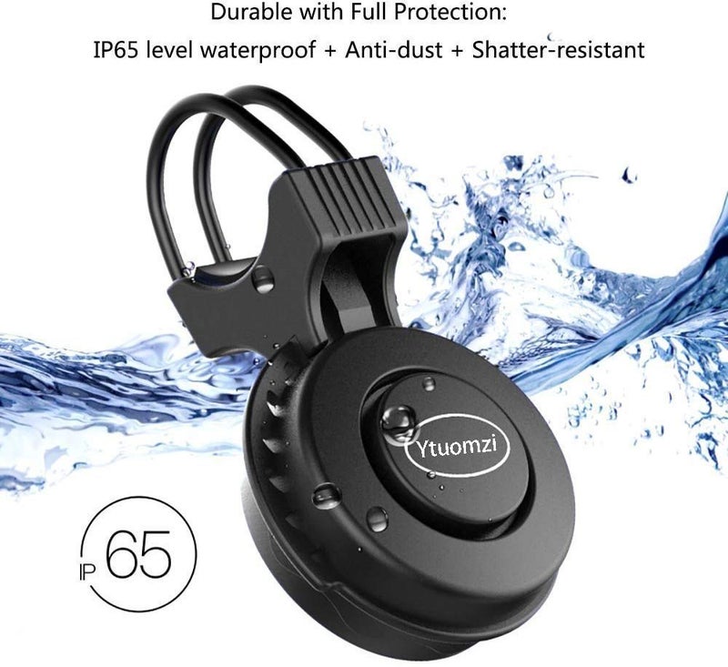 Ytuomzi بوق دراجة كهربائية قابل لإعادة الشحن عبر USB 120 ديسيبل إنذار غير مرئي للدراجات جرس عالي الصوت مقاوم للماء 3 أوضاع تنبيه حلقة للدراجات الجبلية/الطرقات السكوترات مقود 22-31.8 مم (أسود) - Image 2